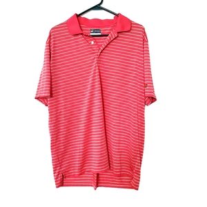 JACK NICKLAUS STAYDRI PINK POLO L GREEN STRIPES